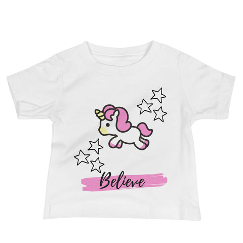 Believe in Unicorns - Soft Baby Jersey Short Sleeve Tee