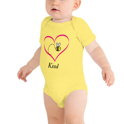 Bee Kind Heart Soft Baby Onesie