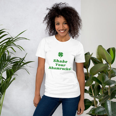 Shake Your Shamrocks (Green Text) Novelty Tee