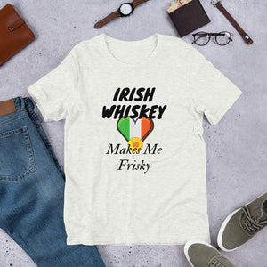 Frisky Irish Whiskey - Short-Sleeve Unisex T-Shirt - Black Font