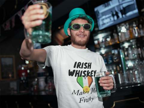 St. Patrick's Day Frisky Whiskey - Novelty T-Shirt